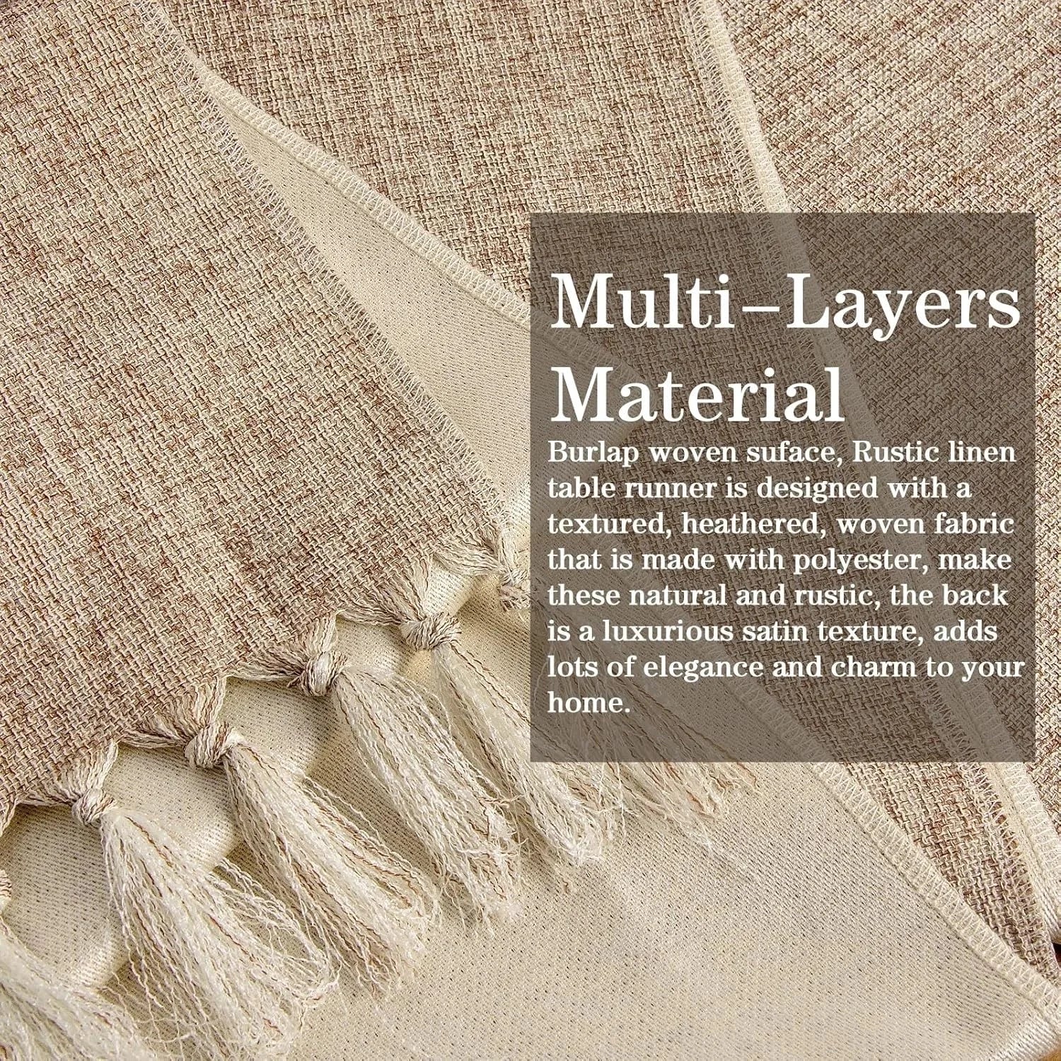 Boho Table Runner, Rustic Farmhouse Dresser Runners Cover Top for Bedroom 07FC0E-D4 - KOEEK [4]