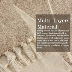 Boho Table Runner, Rustic Farmhouse Dresser Runners Cover Top for Bedroom 07FC0E-D4 - KOEEK [4]