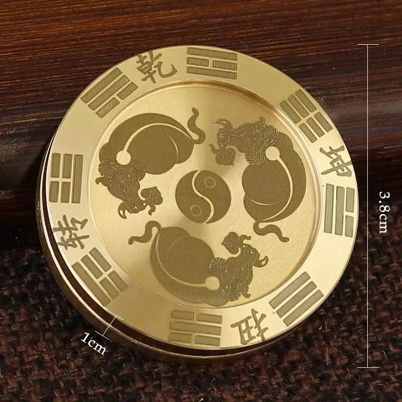 Brass Bagua Haptic Coins EDC Adult Metal Fidget Toys Stress Relief 07FC0E-D4 - KOEEK [5]