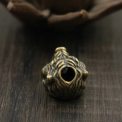 Brass Bear Head Knife Lanyard Bead Paracord Keychain Pendant Bracelet Bead EDC 07FC0E-D4 - KOEEK [4]