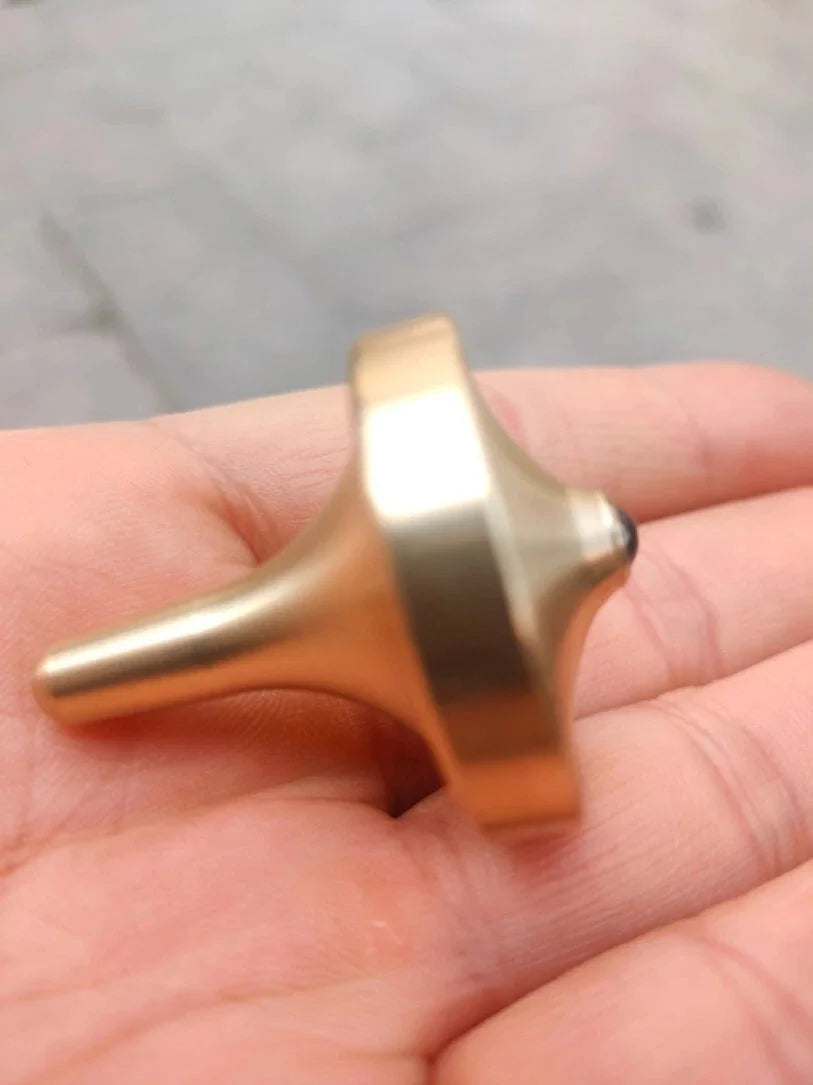 Brass Hand Twisting Spinning Top Gyro Gyroscope Collection Spinner EDC Toy 07FC0E-D4 - KOEEK [6]