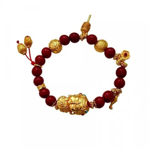 Brass Pixiu Bead Bracelet Feng Shui Wealth Transfer Amulet Chinese Style Jewelry 07FC0E-D4 - KOEEK [6]