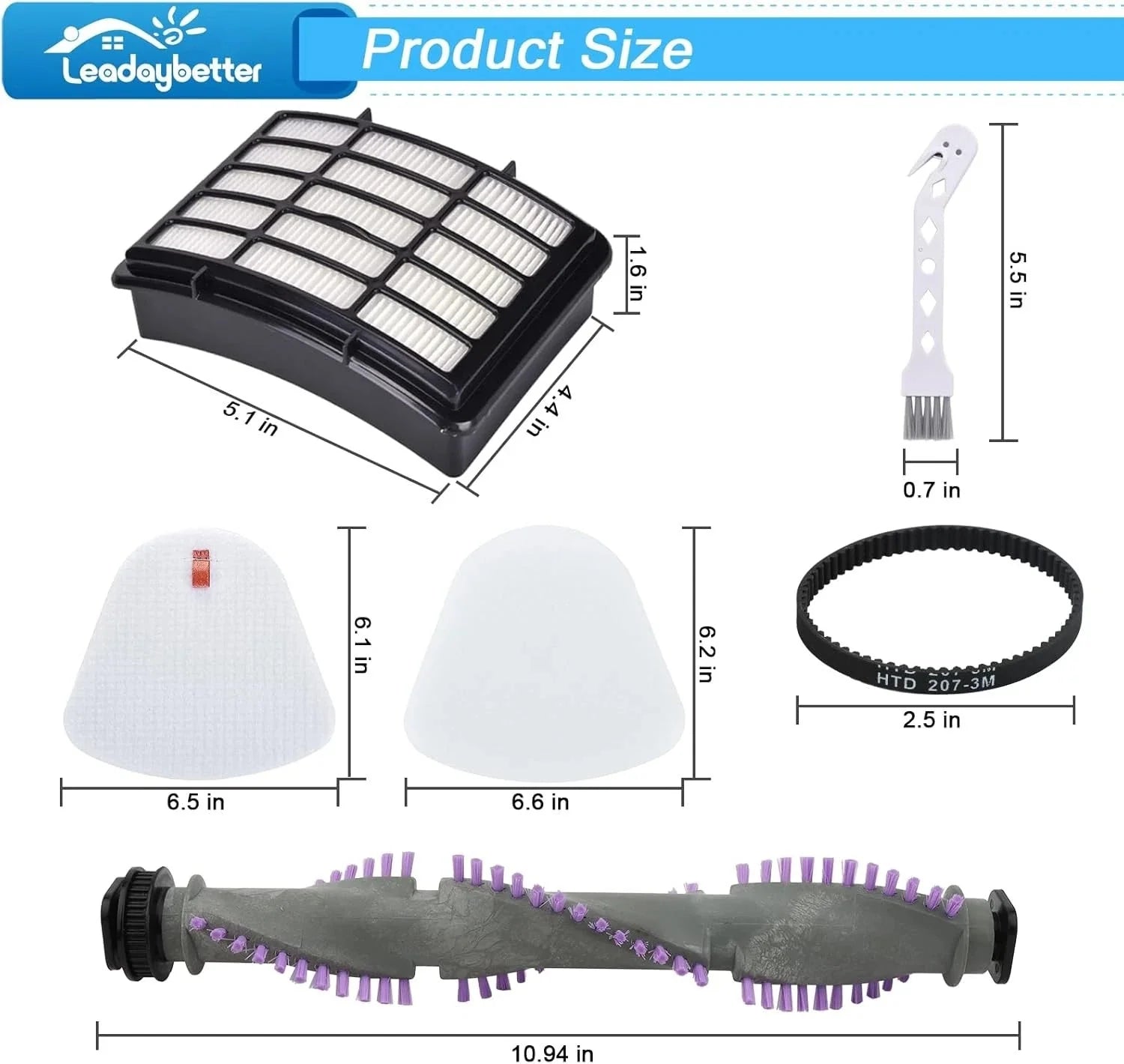 Brush Roll Filter Replacement for Shark Navigator Lift Away 07FC0E-D4 - KOEEK [4]
