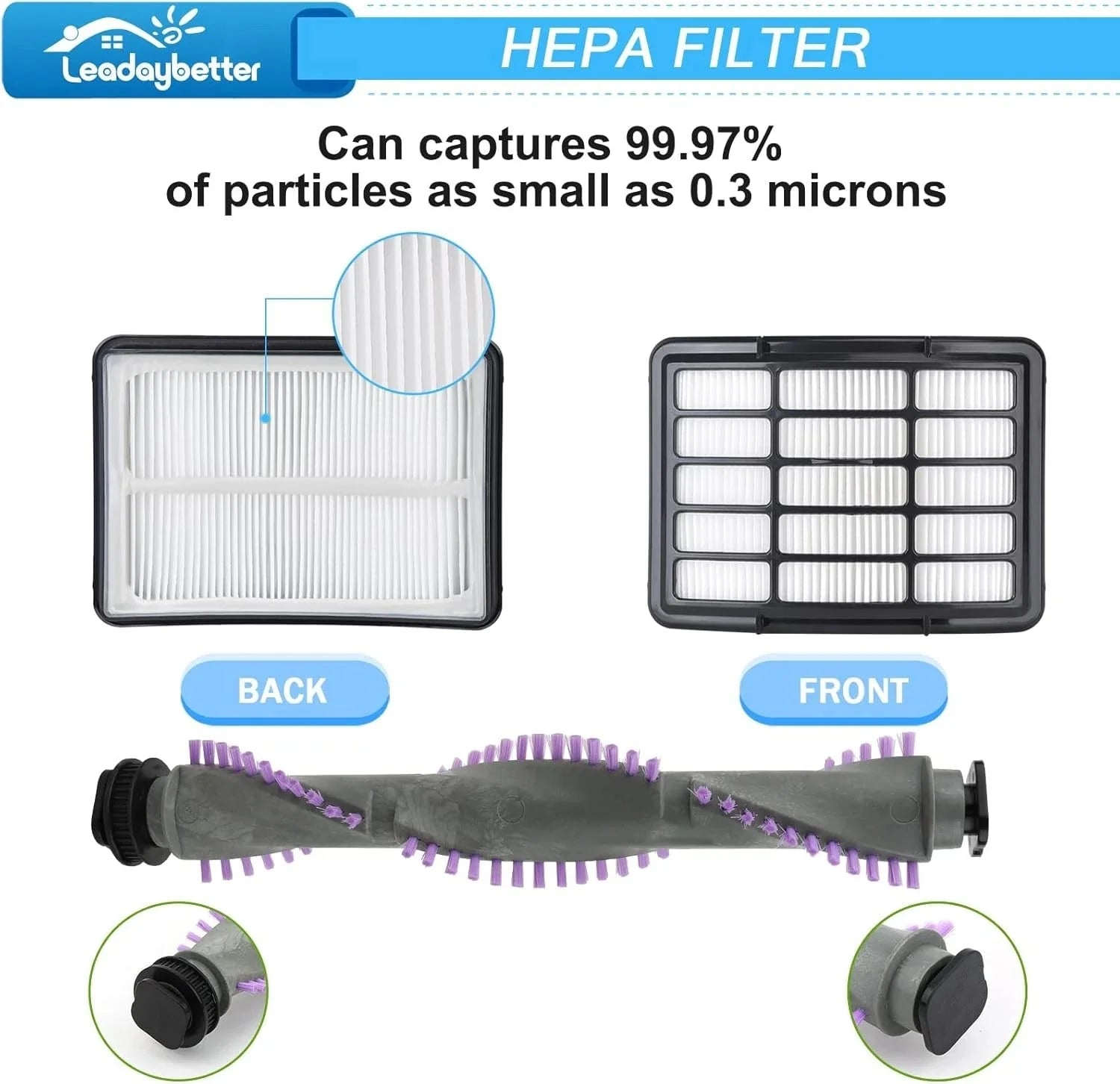Brush Roll Filter Replacement for Shark Navigator Lift Away 07FC0E-D4 - KOEEK [5]