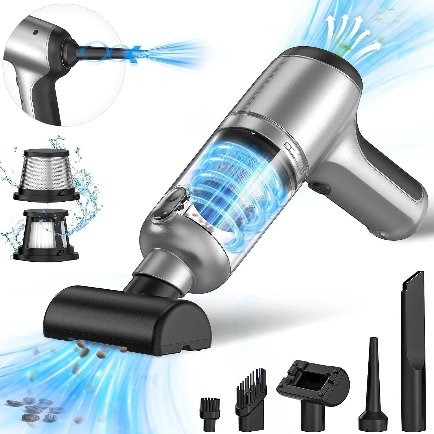 Brushless Handheld Car Vacuum Cleaner, High Power Vacuum Cleaner and AirDuster. 07FC0E-D4 - KOEEK [1]