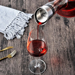 Built-in Stirrer, Wine Bottle,  Lead-Free Crystal Glass, Wine Hand Stirrer 07FC0E-D4 - KOEEK [4]