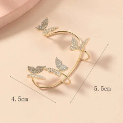 Butterfly Ear Cuff Clip for Women Non Pierced Elegant Style Fairy Jewelry 07FC0E-D4 - KOEEK [4]