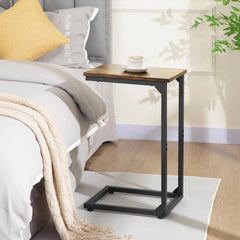 C Shaped End Tables, TV Trays Set of 2 for Living Room, Slide Under Couch Table 07FC0E-D4 - KOEEK [2]