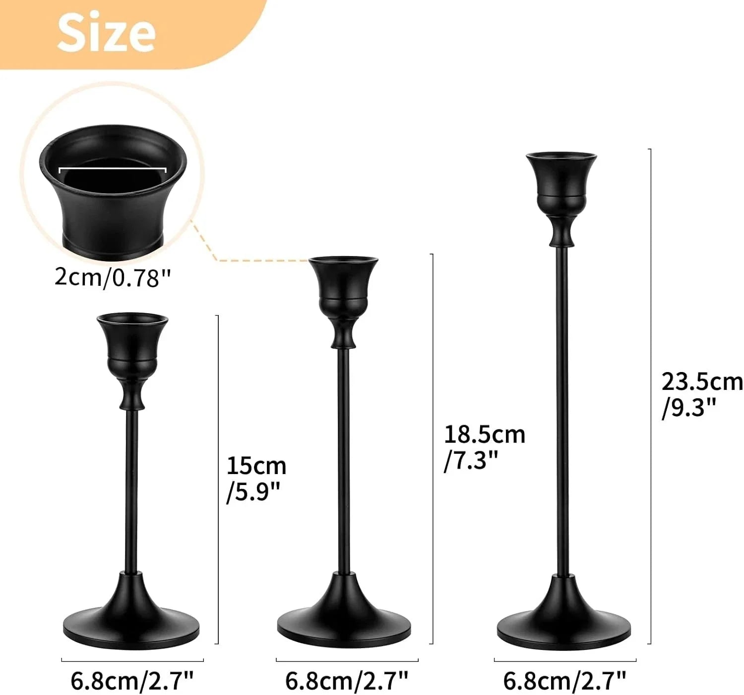 Candle Holder Candlestick Holders Candle Sticks Holder Tapered Candle Holder 07FC0E-D4 - KOEEK [4]
