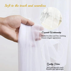 Canopy Bed Curtains with Light Princess Bed Canopy Scarf for Full/Queen Metal 07FC0E-D4 - KOEEK [3]