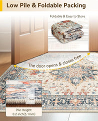 Carpet 2 ft × 3 ft Machine washable Non-slip 07FC0E-D4 - KOEEK [4]