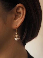 Cartoon Teacup Flower Earrings Cute Fashion Jewelry for Women Collectible 07FC0E-D4 - KOEEK [3]