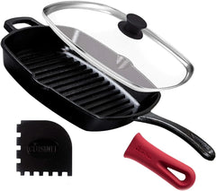 Cast Iron Square Grill Pan For Grilling, Frying, Stir-Frying 07FC0E-D4 - KOEEK [1]