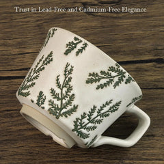 Ceramic Coffee Mugs, 12 oz Novelty Unique Tea Mugs with Large Handles, Set of 4 07FC0E-D4 - KOEEK [3]