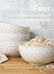 Cereal Bowl, 26 oz, Kitchen Ceramic Soup Bowl, 6 inch, Set of 4, Arctic White 07FC0E-D4 - KOEEK [2]