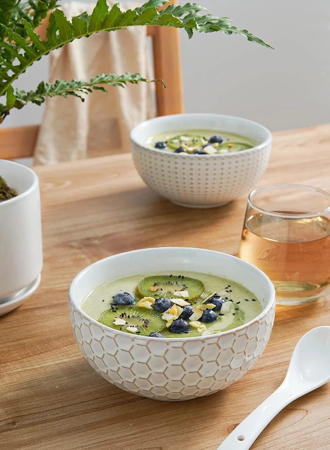 Cereal Bowl, 26 oz, Kitchen Ceramic Soup Bowl, 6 inch, Set of 4, Arctic White 07FC0E-D4 - KOEEK [7]
