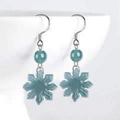 Certified Natural Blue Burma Jade jadeite S925Silver Sunflower Pendant Earrings 07FC0E-D4 - KOEEK [1]