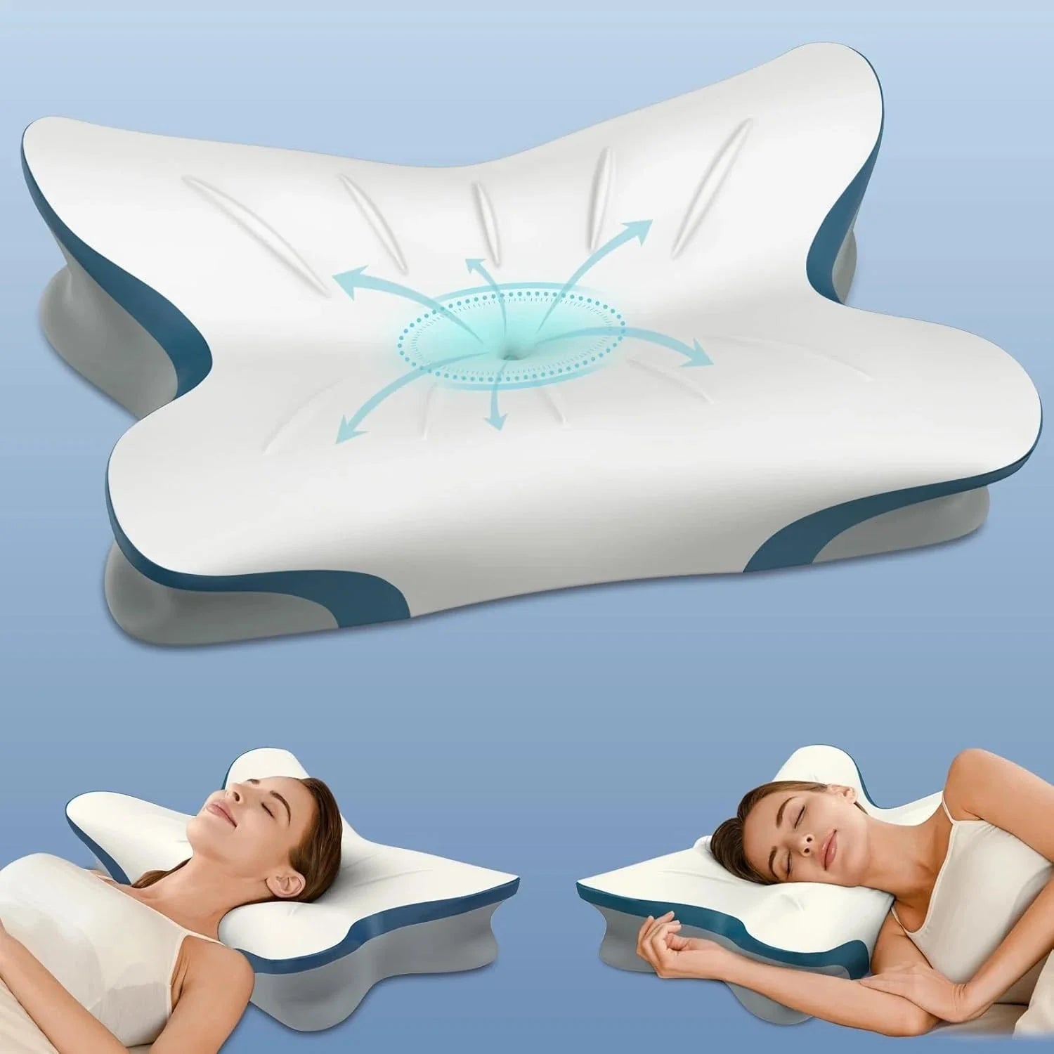 Cervical pillow, relieves neck pain - Ergonomic neck pillow 07FC0E-D4 - KOEEK [1]