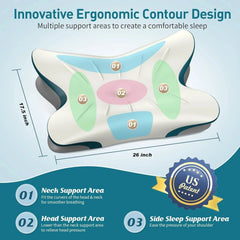 Cervical pillow, relieves neck pain - Ergonomic neck pillow 07FC0E-D4 - KOEEK [4]