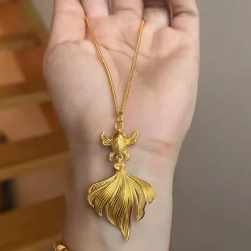 Chinese Style Filigree Koi Fish Necklace Vintage Elegant Necklace Gift 07FC0E-D4 - KOEEK [5]