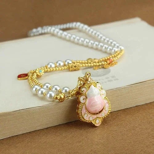 Chinese Style Fu Gourd Pendant Necklace Vintage Long Sweater Chain 07FC0E-D4 - KOEEK [1]