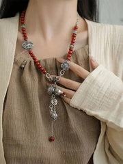 Chinese Style Gourd Bead Necklace Adjustable Pendant Auspicious Lock For Women 07FC0E-D4 - KOEEK [1]