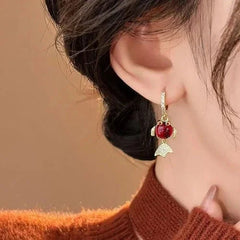 Chinese Style Koi Fish Earrings Red Stud Earrings  Year Jewelry for Women 07FC0E-D4 - KOEEK [4]