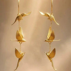 Chinese Style Lark Drop Earrings  Chinese Style Elegant Dangle Ear Jewelry 07FC0E-D4 - KOEEK [1]