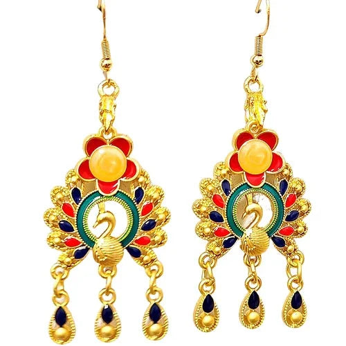 Chinese Style Phoenix Earrings Jewelry for Hanfu Qipao 07FC0E-D4 - KOEEK [2]
