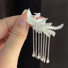 Chinese Style Phoenix Hair Clip Vintage  Oriental Hanfu Accessory 07FC0E-D4 - KOEEK [2]