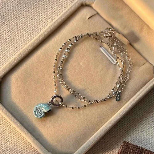 Chinese Style Shell Pendant Necklace Women Summer Jewelry Gift Jewelry For Women 07FC0E-D4 - KOEEK [2]