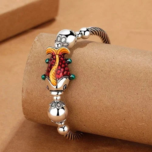 Chinese Style Vintage Ethnic Koi Fish Bracelet Handmade Creative Jewelry 07FC0E-D4 - KOEEK [3]