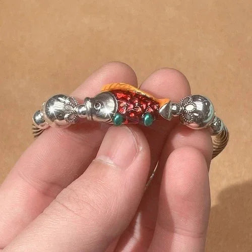 Chinese Style Vintage Ethnic Koi Fish Bracelet Handmade Creative Jewelry 07FC0E-D4 - KOEEK [7]