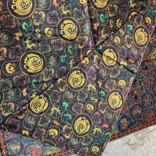 Chinese Zodiac Scarf 70x180cm  Chinese Style Shawl Wrap Neck Scarf Women 07FC0E-D4 - KOEEK [3]