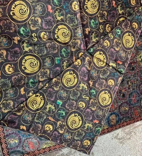 Chinese Zodiac Scarf 70x180cm  Chinese Style Shawl Wrap Neck Scarf Women 07FC0E-D4 - KOEEK [4]