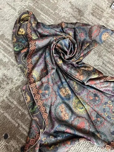 Chinese Zodiac Scarf 70x180cm  Chinese Style Shawl Wrap Neck Scarf Women 07FC0E-D4 - KOEEK [6]