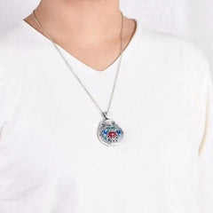 Cloisonne Enamel Double Sided Ruyi Vase Peony Pendant Vintage Ethnic Style 07FC0E-D4 - KOEEK [2]