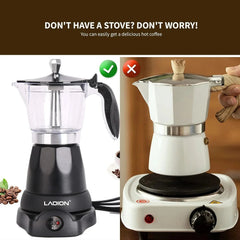 Coffee Maker, 6 Cup Electric Espresso Machine, Home Travel Coffee Gifts 07FC0E-D4 - KOEEK [4]