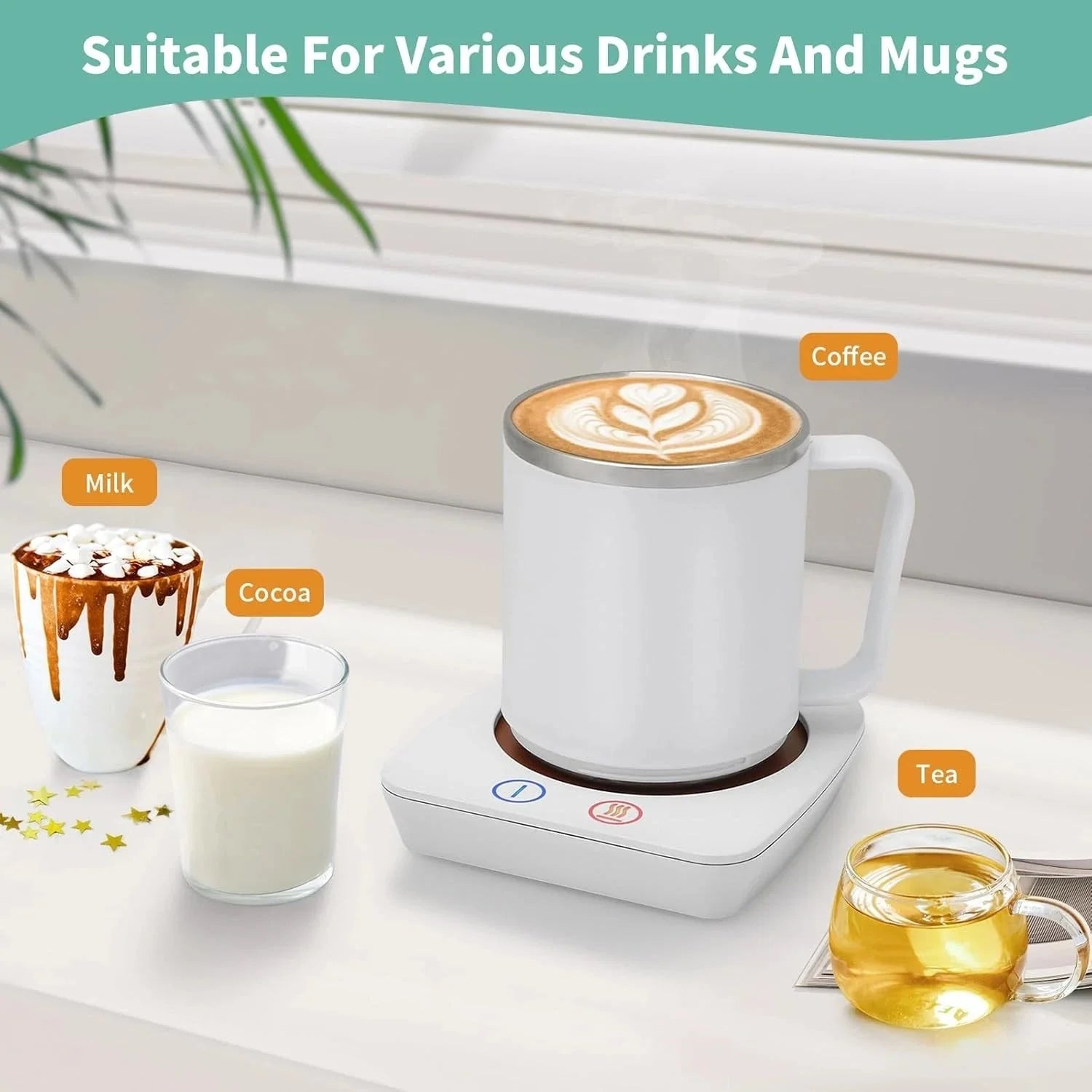 Coffee cup warmer and mug warmer with 3 temperature settings 07FC0E-D4 - KOEEK [5]