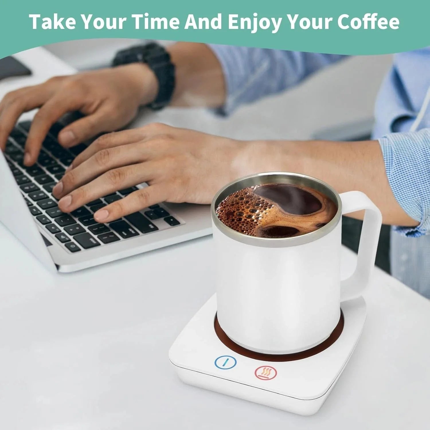 Coffee cup warmer and mug warmer with 3 temperature settings 07FC0E-D4 - KOEEK [6]