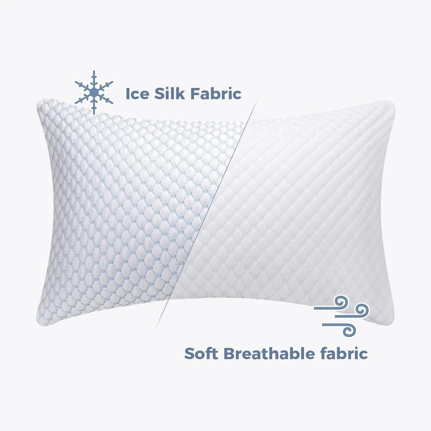 Compressed Memory Foam Pillow King 2-Pack, Sleep Cooling Pillow 2-Pack 07FC0E-D4 - KOEEK [5]