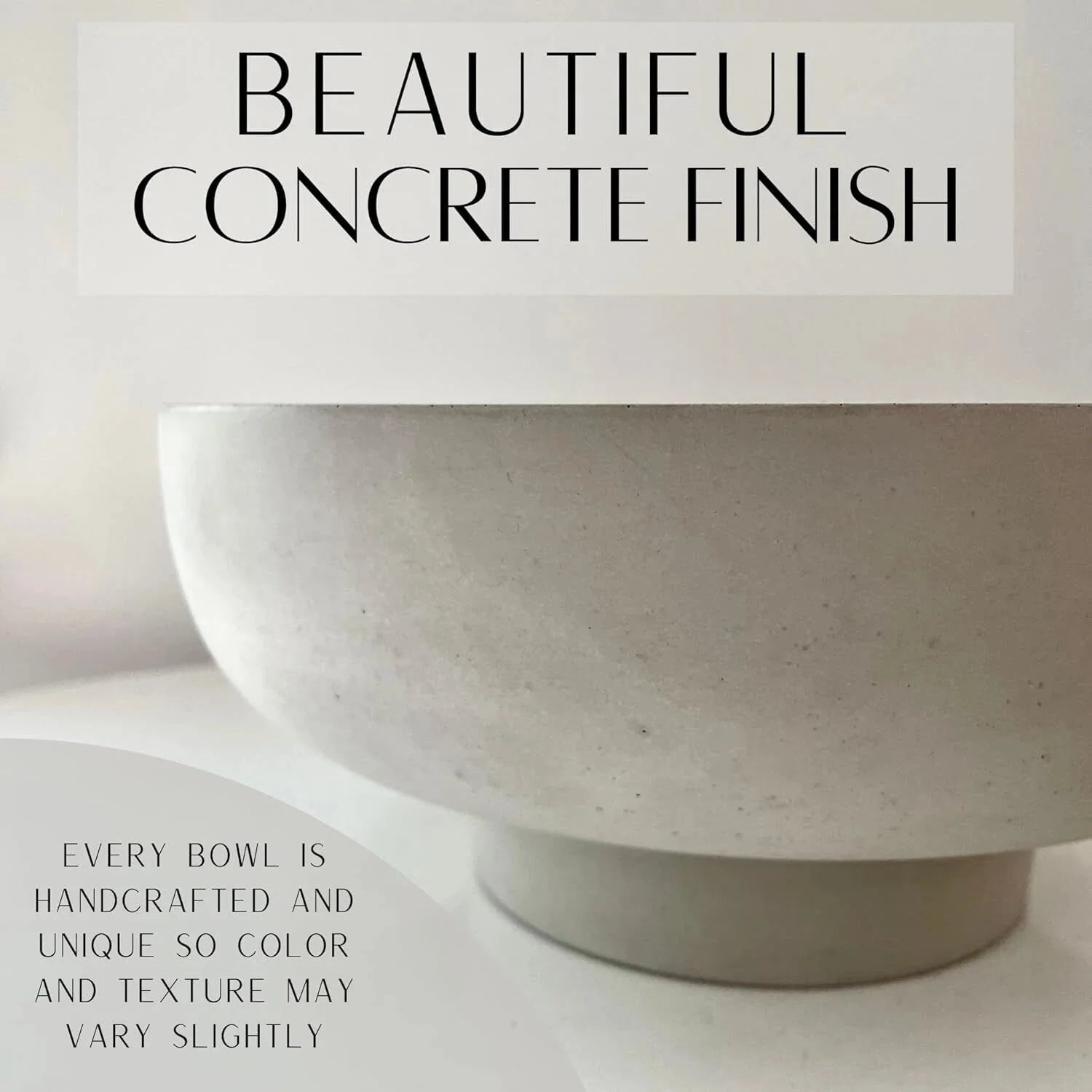 Concrete Fruit Bowls for Kitchen Counters Large Decorative Bowls for Home Décor 07FC0E-D4 - KOEEK [4]
