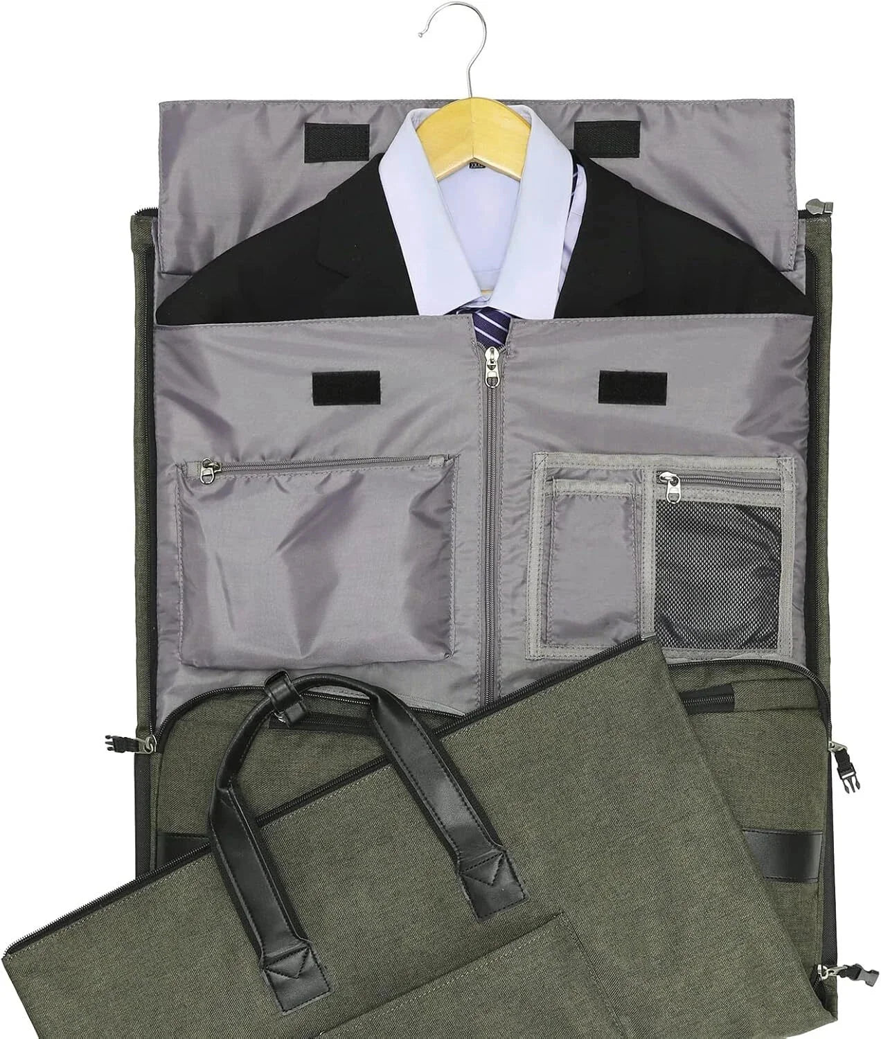 Convertible garment bag with shoulder strap, 2-in-1 hanging suitcase travel bag 07FC0E-D4 - KOEEK [4]