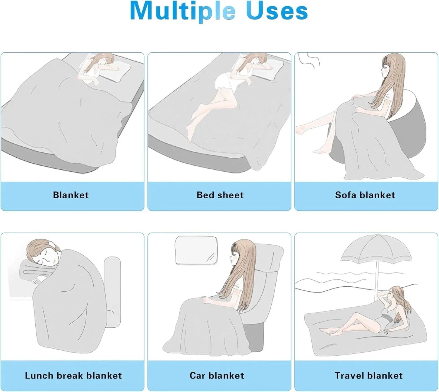 Cooling blanket, soft, comfortable, lightweight, suitable for all seasons 07FC0E-D4 - KOEEK [4]