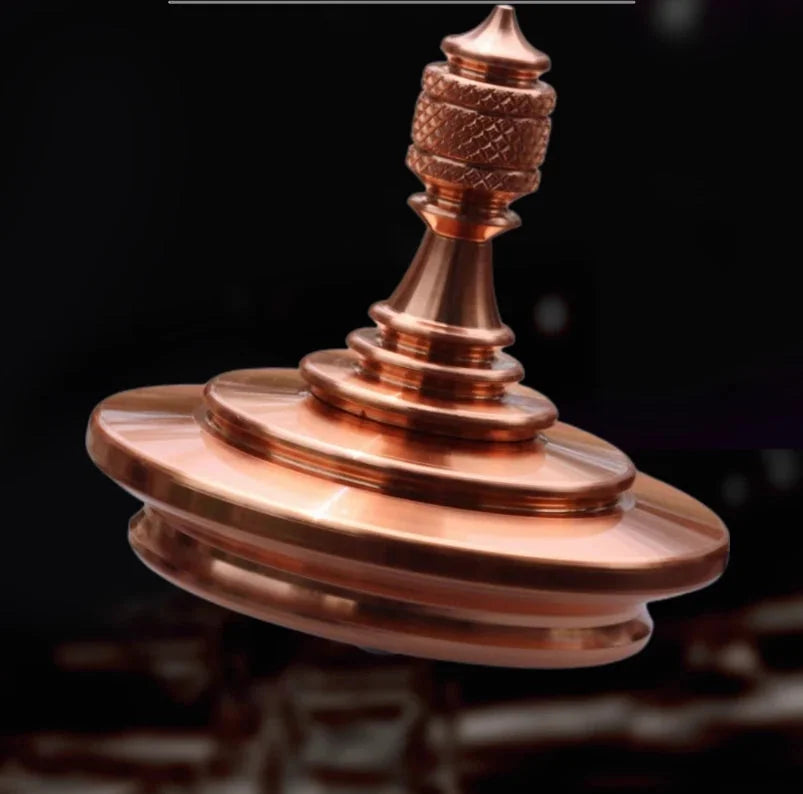 Copper Hand Twisting Spinning Top Ceramic Bead EDC Fidget Spinner Toys Gift 07FC0E-D4 - KOEEK [7]