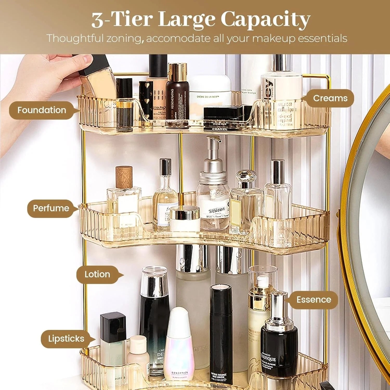 Corner bathroom countertop storage rack, bathroom countertop storage rack 07FC0E-D4 - KOEEK [2]