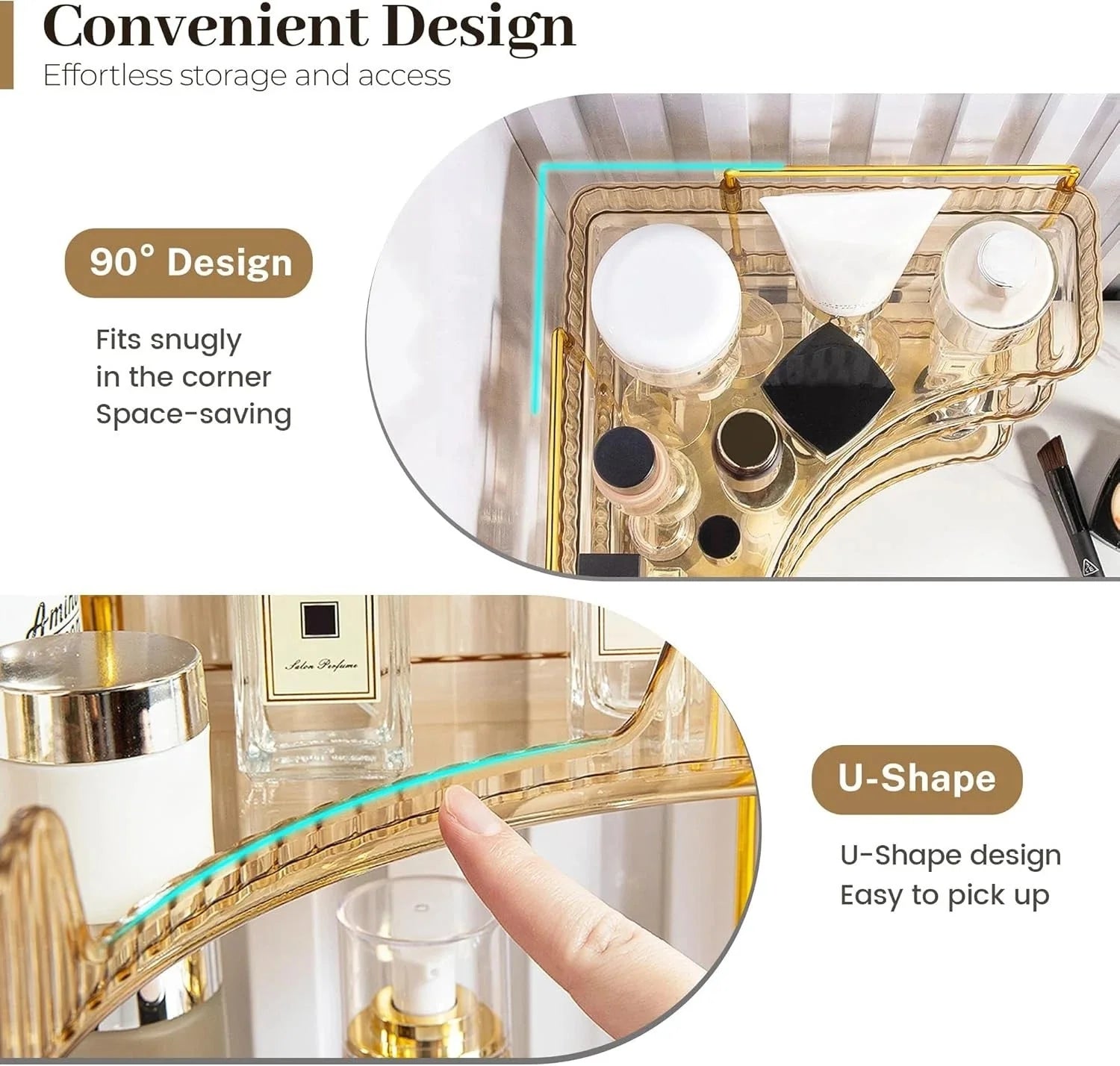 Corner bathroom countertop storage rack, bathroom countertop storage rack 07FC0E-D4 - KOEEK [4]