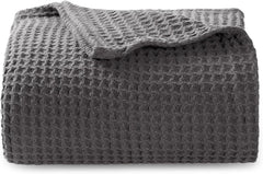 Cot Queen Size Double Bed Blanket-Breathable and Soft,Waffle Weave Blanket 07FC0E-D4 - KOEEK [2]
