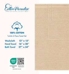 Cotton 6 Piece Bath Towels for Bathroom 07FC0E-D4 - KOEEK [4]