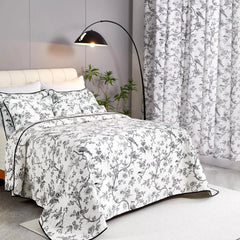 Cotton Queen Size Black Bird Bedding Set Printed Lightweight Duvet Cover 07FC0E-D4 - KOEEK [4]